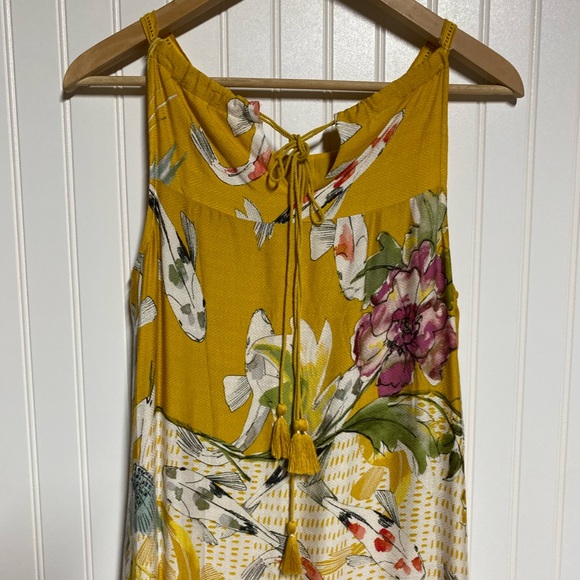 Anthro One September Paradiso Koi Fish Maxi Dress Size XSP Extra Small Petite - Picture 4 of 10